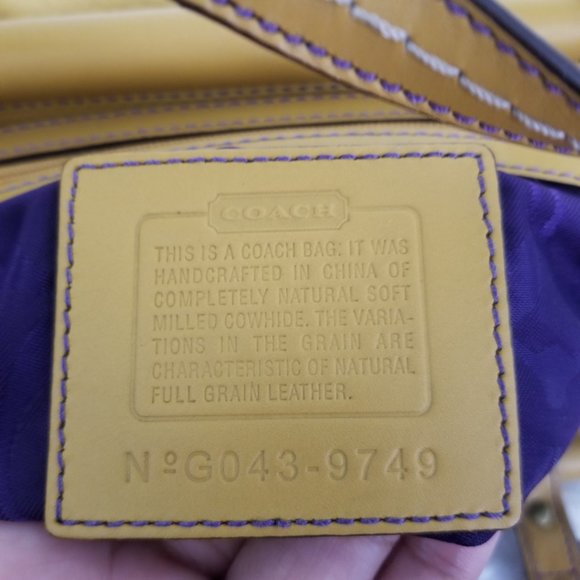 Vintage Coach 9749 mustard yellow leather satchel limited edition - Picture 11 of 12